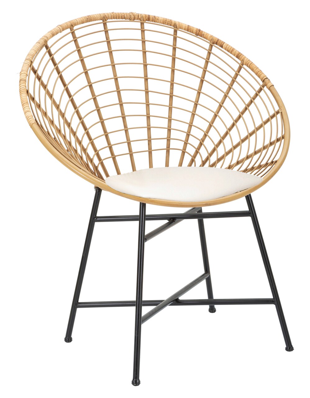Scaun Panama, Mauro Ferretti, 72 x 56.5 x 88 cm, fier/poliester, negru/maro - imagine 5